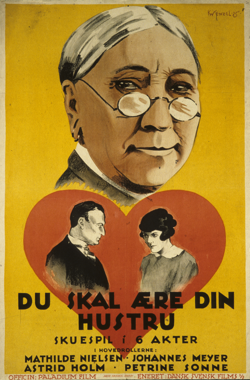 Du skal ære din Hustru (Carl Th. Dreyer, DK, 1925). Plakat: Kurt Wenzel