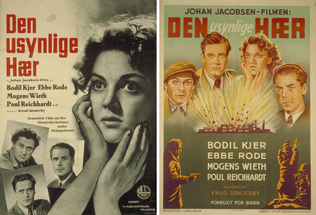 Den usynlige Hær (The Invisible Army, Johan Jacobsen, 1945). Posters: Danish Film Institute.