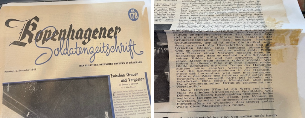 Fig. 3. Newspaper reviews of Day of Wrath.